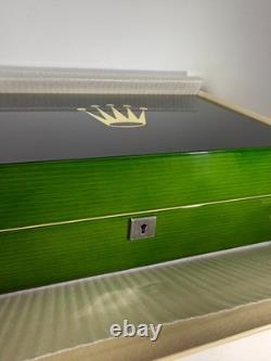 Premium Green Wooden Watch Display Box 10 Slot Luxury Organizer Case