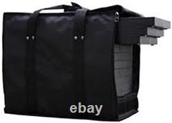 Premium Jewelry Travel Carrying Portable Display Case and 12 Black Storage Trays