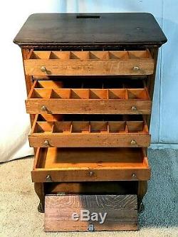 QUARTERSAWN OAK NCR CASH REGISTER CABINET / Stand, General / Country Store