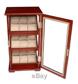 Quality Watch Jewelry Display Storage Holder Case Glass Box Organizer Gift t4