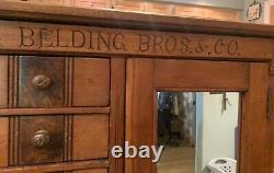 RARE Antique Belding Brothers & Company Silk Thread/Ribbon General Store Cabinet