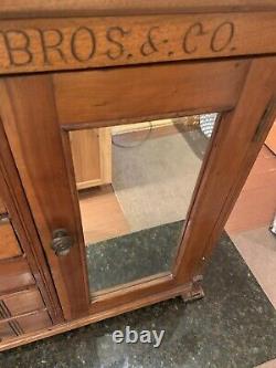 RARE Antique Belding Brothers & Company Silk Thread/Ribbon General Store Cabinet