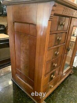 RARE Antique Belding Brothers & Company Silk Thread/Ribbon General Store Cabinet