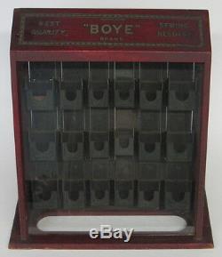 RARE Vintage Boye Needle Countertop Store Display Case Sewing Cabinet Antique