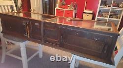 REDUCEDANTIQUE COUNTRY STORE OAK & GLASS COUNTER DISPLAY CASE, c1900 SUN MFG