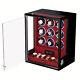 Rgb Automatic 9 Watch Winders Fingerprint 6 Watches Storage Display Case Luxury