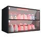 Rgb Led Light Shoe Box Wood Sneakers Display Storage Case Up To 6 Pairs Of Shoes