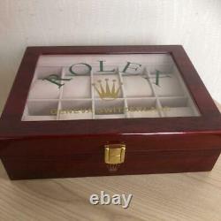 ROLEX Watch Case 10 Pieces Storage Novelty Collection Display Box Limited