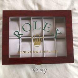 ROLEX Watch Case 10 Pieces Storage Novelty Collection Display Box Limited