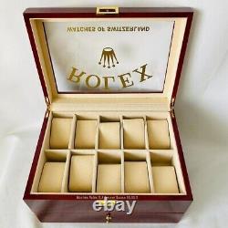 ROLEX Watch Display Case 20 Pieces Storage Collection Wooden Box For Collectors