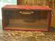 Rare 1930s Red Comet Fire Extinguisher Store Display Case Wood Glass