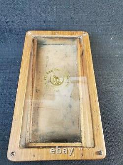 Rare Antique General Store King Collar Button Small Display Showcase