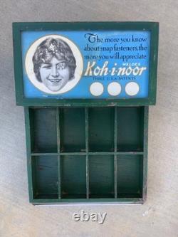 Rare Antique Koh-I-Noor General Store Wooden Display Case