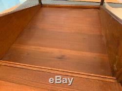 Rare Antique Late 1800's General Store Oak Display Cabinet Candy & Dry Goods