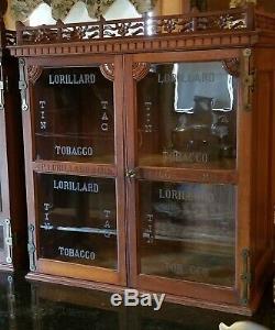 Rare & Fantastic 1883 Lorillard Store Tobacco Cabinet
