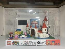 Rare Lego super Mario peaches castle 71408 Store Display case working NEW