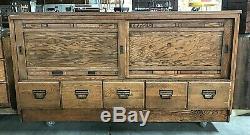 Rare Oak Sherer Country Store Showcase / Humidor with a Seed Cab. Display, 1920's