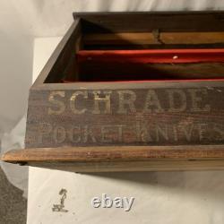 Rare Schrade Pocket Knives Store Display Case