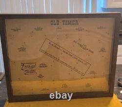 Rare Vintage Schrade Old Timer Knife Countertop Store Wooden Display Case