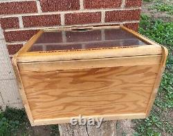 Rare Vintage Wiss Shears & Scissors Wood Store Display Case Built In Storage