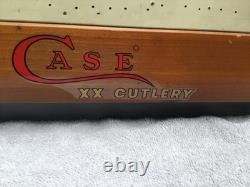 Rare Vtg Case XX Knife 1960's Wood Store Counter Display Case with Key
