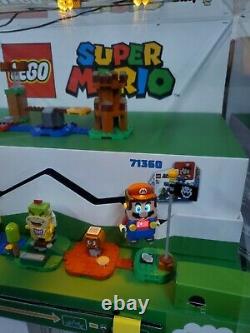 Rare new Lego Nintendo Super Mario Store acrylic case Display 71360