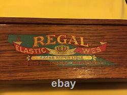 Regal Elastic Web-extra Super Lisle-store Oak Counter Top Display Case-glass LID