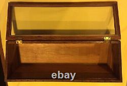 Regal Elastic Web-extra Super Lisle-store Oak Counter Top Display Case-glass LID