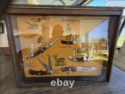 Remington Store Front Counter Top Retail Pocket Knife Display Case With Knives