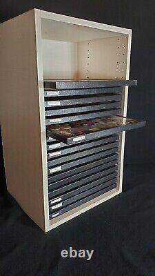 Riker Mount Display Case Shadow Box. 22 shelves in collection storage 12 x 16