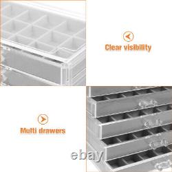 Rock Collection Box Multi Grid Display Case Rock Storage Organizer Crystal