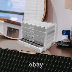 Rock Collection Box Multi Grid Display Case Rock Storage Organizer Crystal
