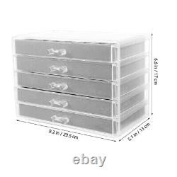 Rock Collection Box Multi Grid Display Case Rock Storage Organizer Crystal