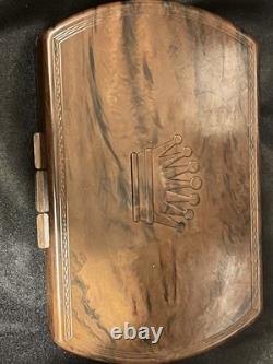 Rolex Vintage Plastic Box Wood Tone Display Case Storage Box