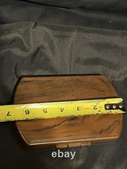 Rolex Vintage Plastic Box Wood Tone Display Case Storage Box