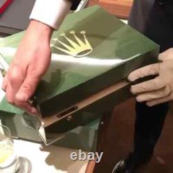 Rolex Watch Display Jewellers Presentation Case Storage Box With Key