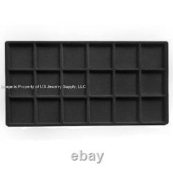 Rolling Jewelry Display Travel Sales Storage Case with 12 Trays & Inserts