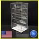 Rotating Display Case Lockable Storage Keys Clear Acrylic Two Sided Retail Stand