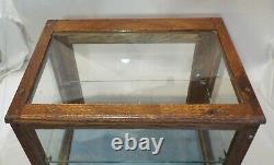 SMALL Old Antique Oak Counter Top SHOWCASE DISPLAY CASE General Country Store