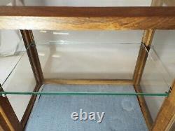 SMALL Old Antique Oak Counter Top SHOWCASE DISPLAY CASE General Country Store