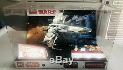 STAR WARS LEGO X WING FIGHTER 75218 STORE DISPLAY CASE With LIGHTS & MINIFIGS