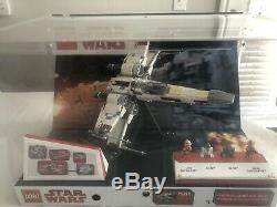 STAR WARS LEGO X WING FIGHTER 75218 STORE DISPLAY CASE With LIGHTS & MINIFIGS