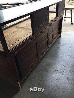 Sc 14 Antique Store Counter With Display CaseOak