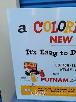 Scarce Putnam Dyes Large Metal Store Display Case 24.5x23 RARE