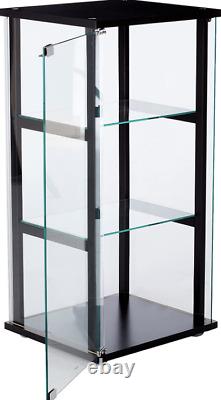 Shelf Glass Curio Cabinet Display Case Storage Organization Collectables Figures