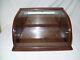 Small Antique Curved Glass & Wood Display Case Nice Country Store Showcase