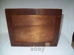 Small Antique Curved Glass & Wood Display Case Nice Country Store Showcase