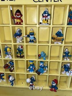 Smurf Collectors Center Store Display Case Peyo Wallace Berrie & Vintage Figures