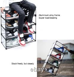 Sneaker Display Case Clear Shoe Box Stackable Shoe Storage Shoes Display Shelf C