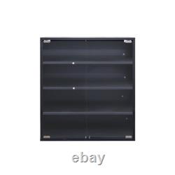Sneaker Display Case with RGB LED Light, 4-Tier Stackable Shoe Storage Box